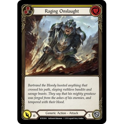 Raging Onslaught Yellow FOIL [U-WTR189-RF]