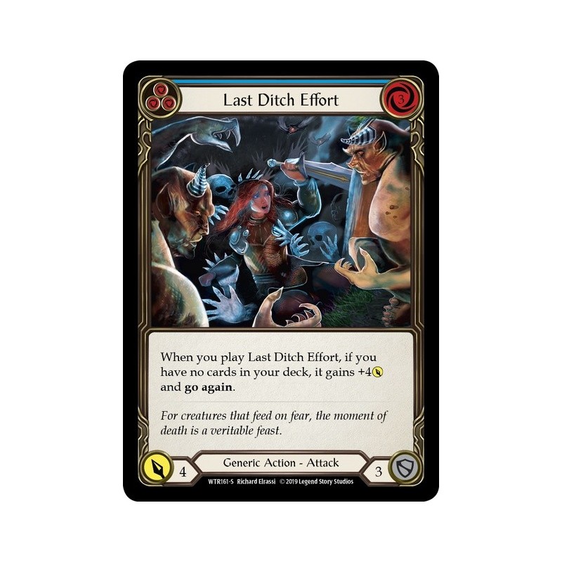 Last Ditch Effort Blue FOIL [U-WTR161-RF]