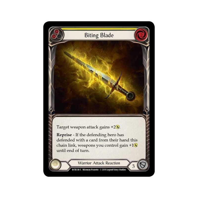 Biting Blade Yellow FOIL [U-WTR136-RF]