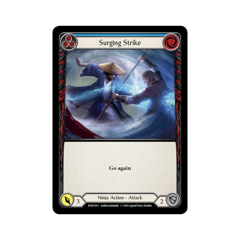 Surging Strike Blue FOIL [U-WTR109-RF]