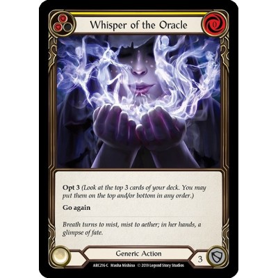 Whisper of the Oracle Yellow FOIL [U-ARC216-RF]