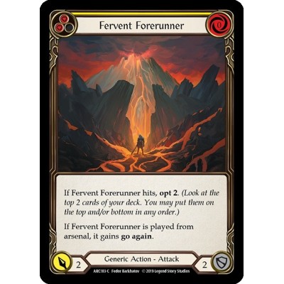 Fervent Forerunner Yellow FOIL [U-ARC183-RF]