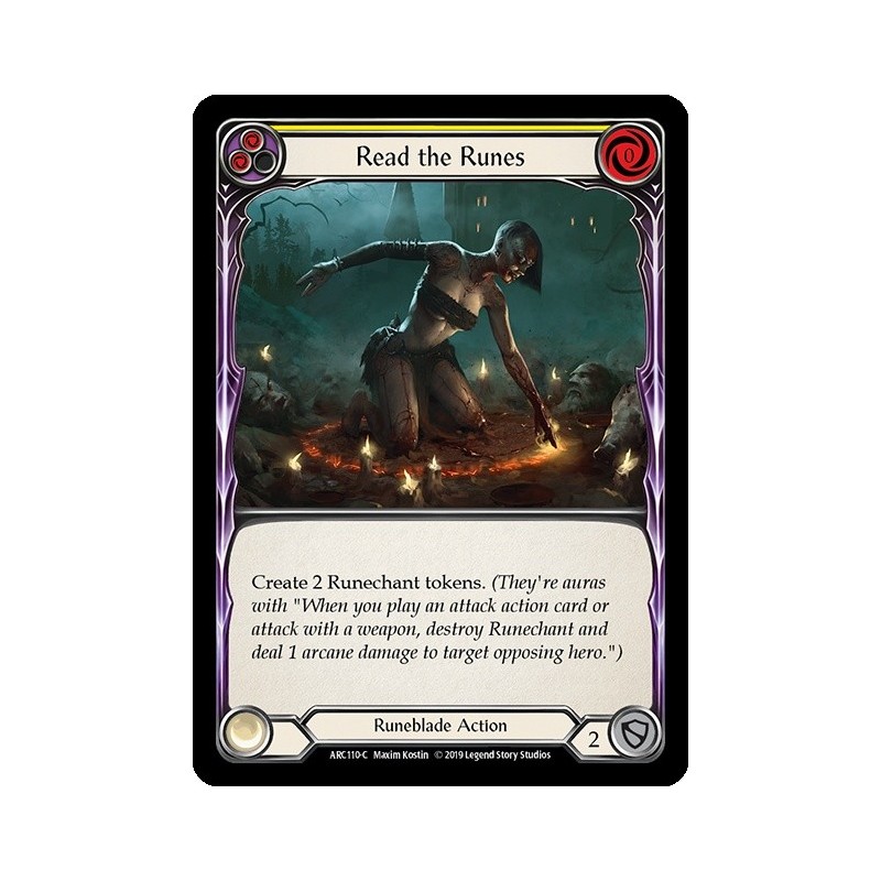 Read the Runes Yellow FOIL [U-ARC110-RF]