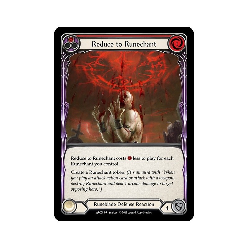 Reduce to Runechant Red FOIL [U-ARC088-RF]