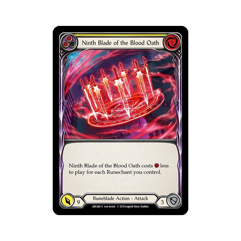 Ninth Blade of the Blood Oath Yellow FOIL [U-ARC082-RF]
