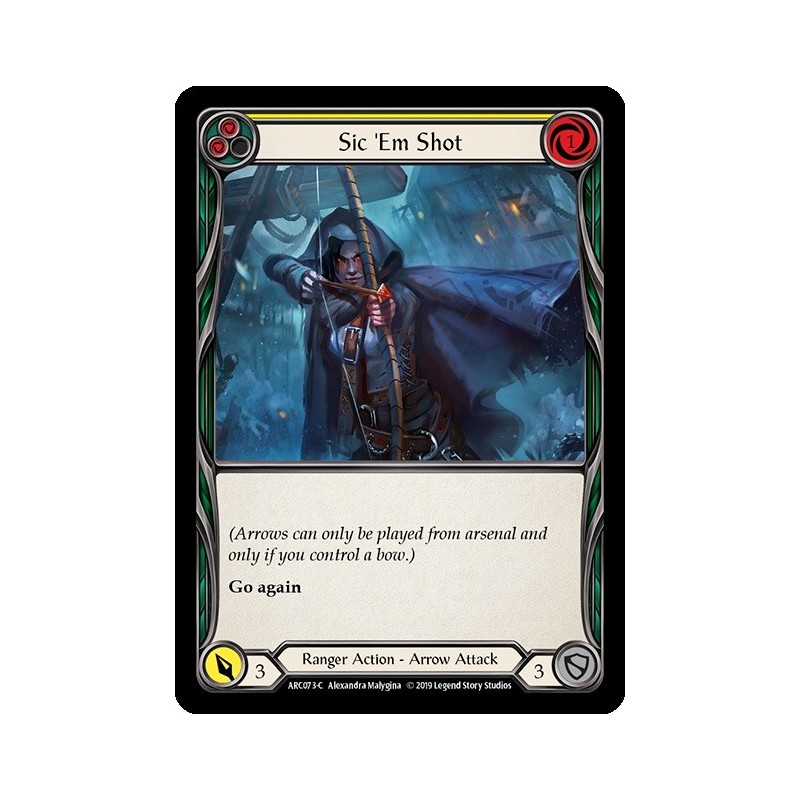 Sic 'Em Shot Yellow FOIL [U-ARC073-RF]