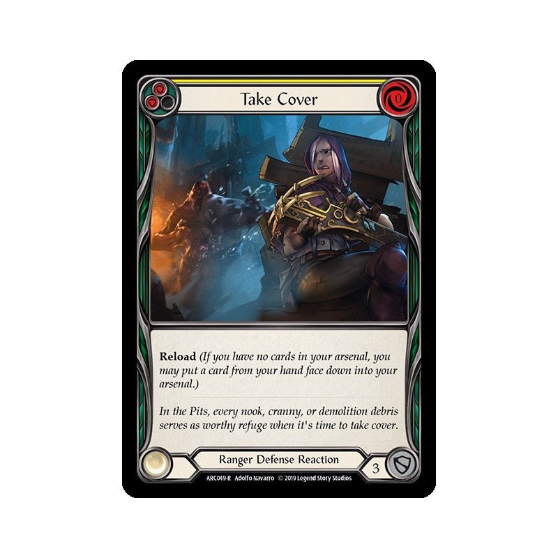 Take Cover Yellow FOIL [U-ARC049-RF]