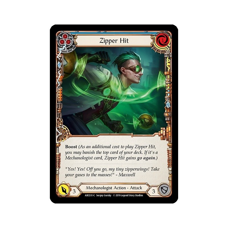 Zipper Hit Blue FOIL [U-ARC031-RF]