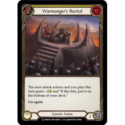 Warmonger's Recital Yellow FOIL [U-MON300-RF]
