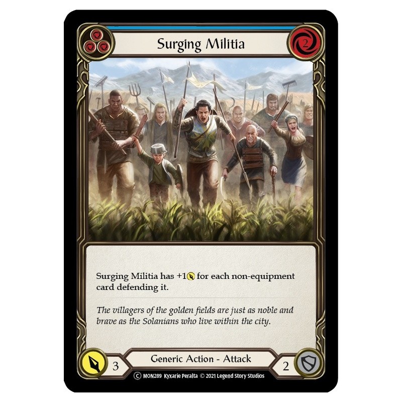 Surging Militia Blue FOIL [U-MON289-RF]