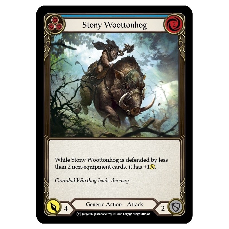 Stony Wootenhog Blue FOIL [U-MON286-RF]