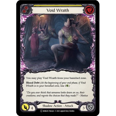 Void Wraith Yellow FOIL [U-MON210-RF]