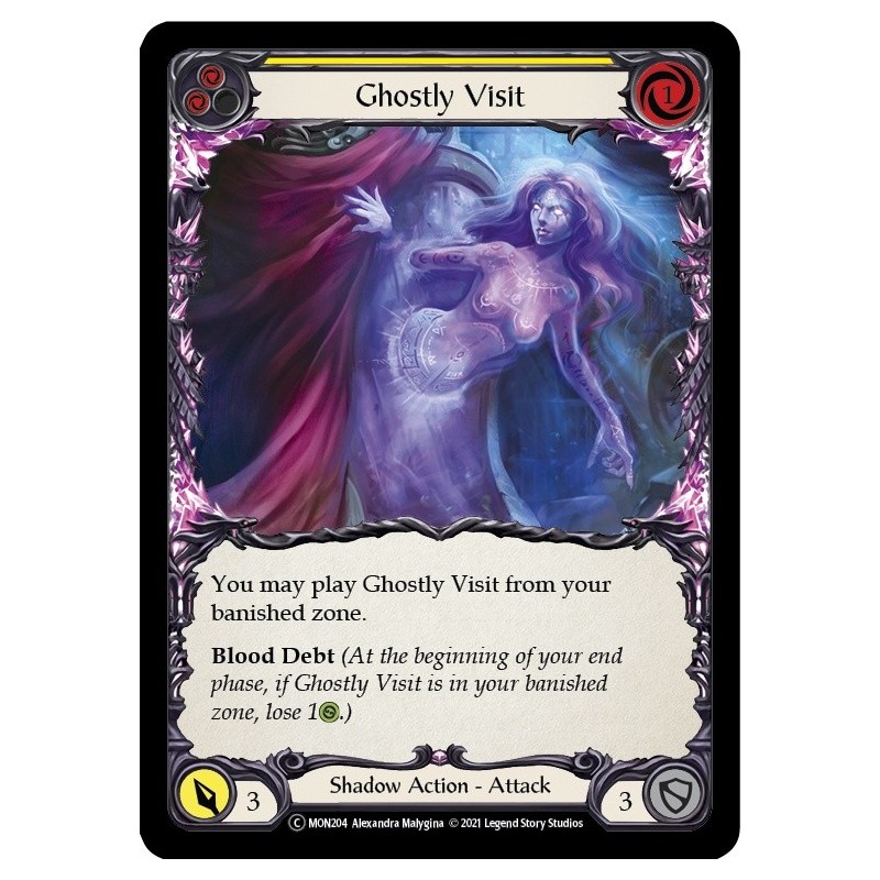 Ghostly Visit Yellow FOIL [U-MON204-RF]