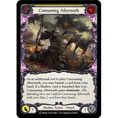 Consuming Aftermath Yellow FOIL [U-MON196-RF]