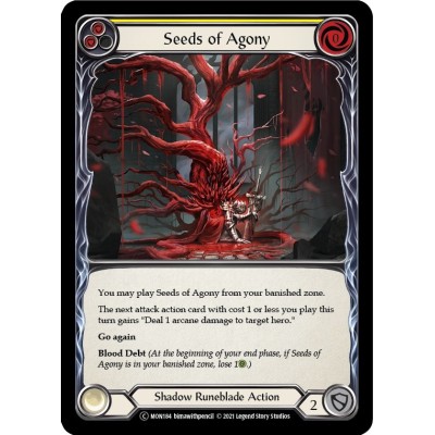 Seeds of Agony Yellow FOIL [U-MON184-RF]