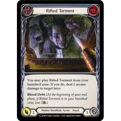 Rifted Torment Blue FOIL [U-MON179-RF]