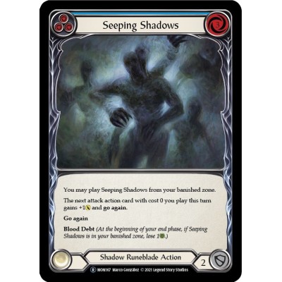 Seeping Shadows Blue FOIL [U-MON167-RF]
