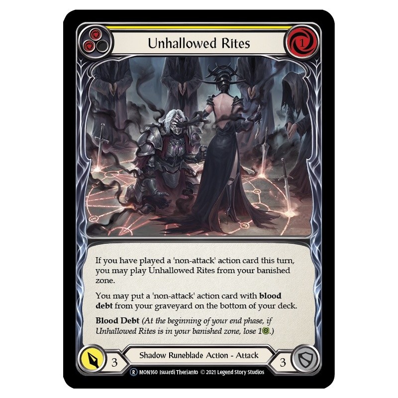 Unhallowed Rites Yellow FOIL [U-MON160-RF]