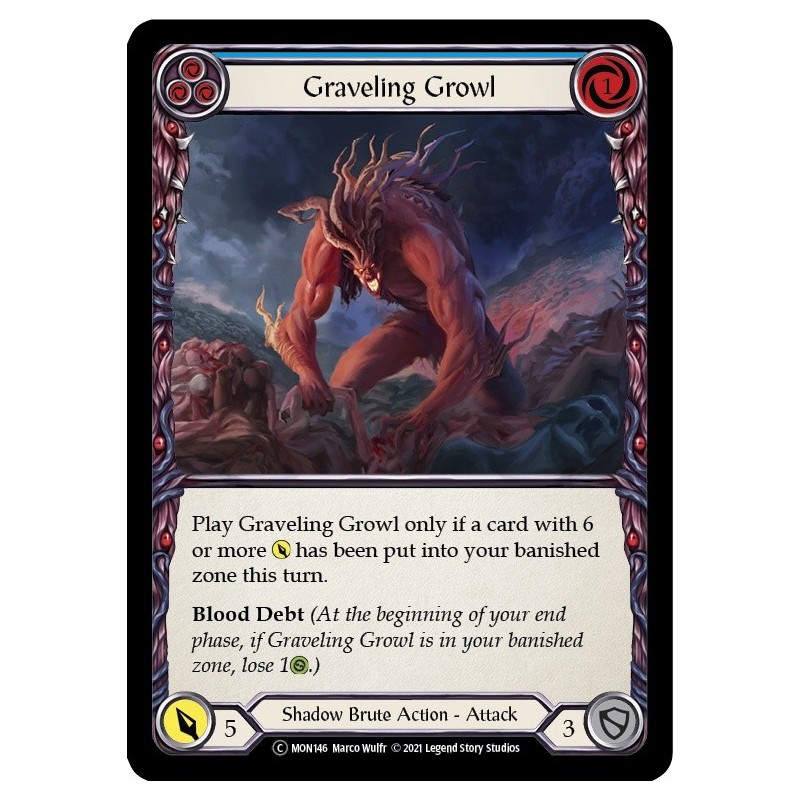 Graveling Growl Blue FOIL [U-MON146-RF]