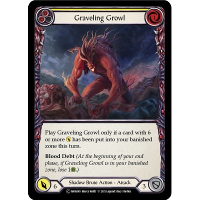 Graveling Growl Yellow FOIL [U-MON145-RF]