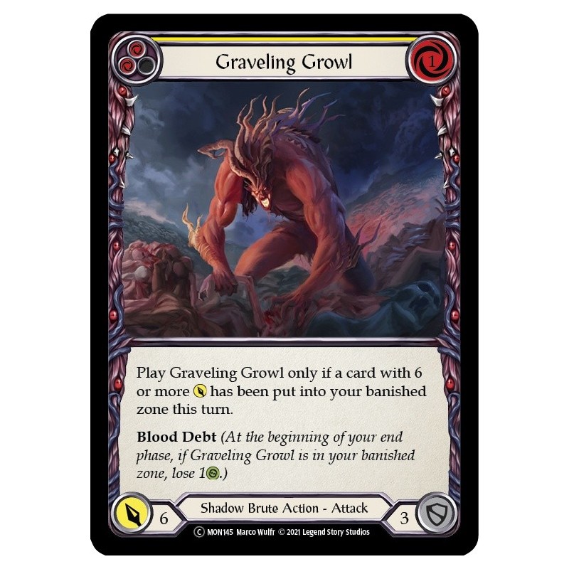 Graveling Growl Yellow [U-MON145]