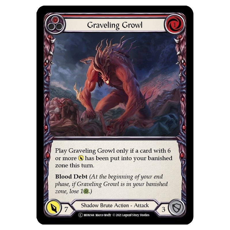 Graveling Growl Red FOIL [U-MON144-RF]