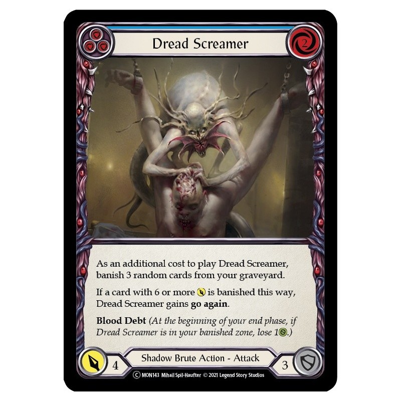Dread Screamer Blue FOIL [U-MON143-RF]