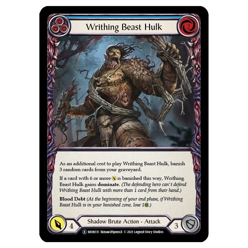 Writhing Beast Hulk Blue FOIL [U-MON131-RF]
