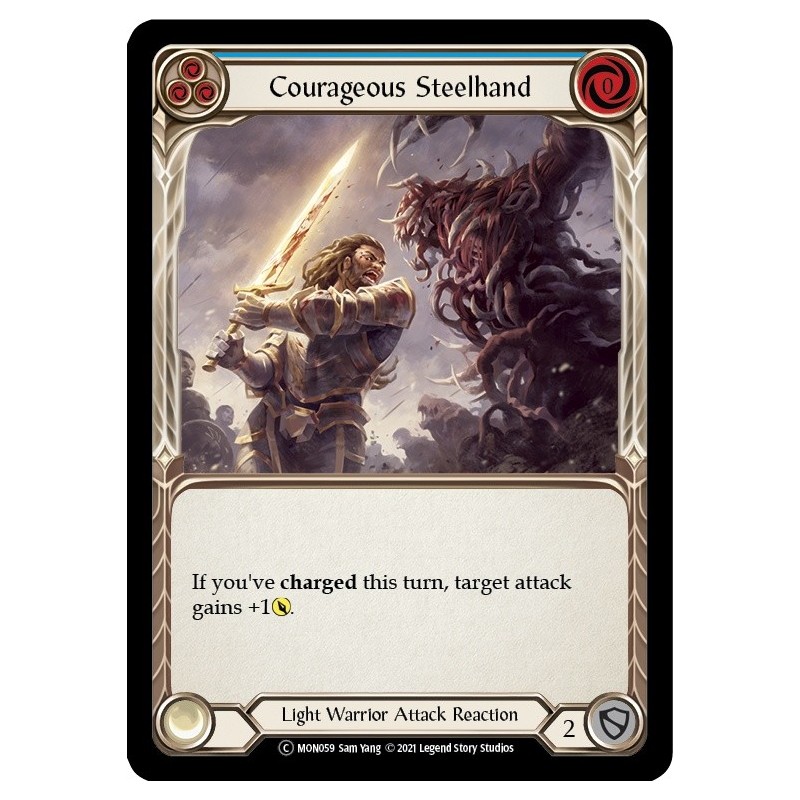 Courageous Steelhand Blue FOIL [U-MON059-RF]