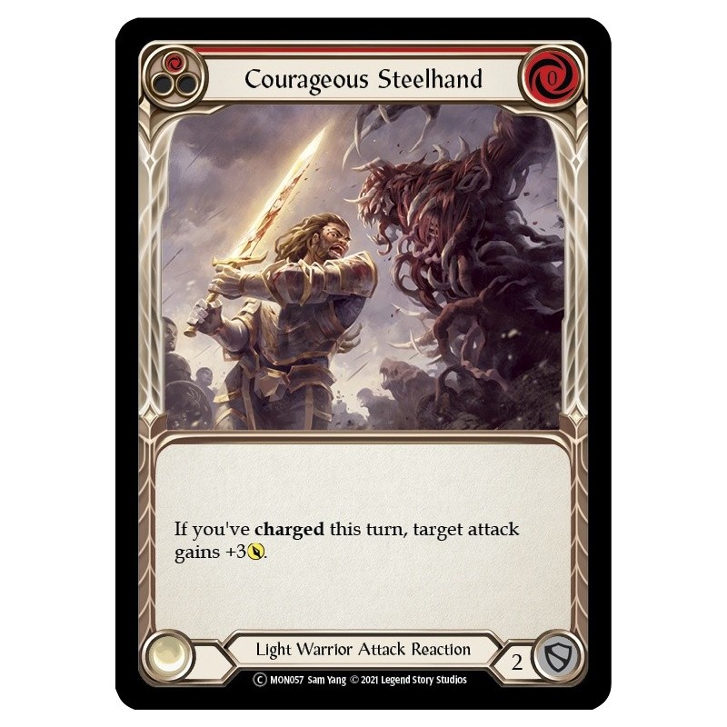 Courageous Steelhand Red FOIL [U-MON057-RF]