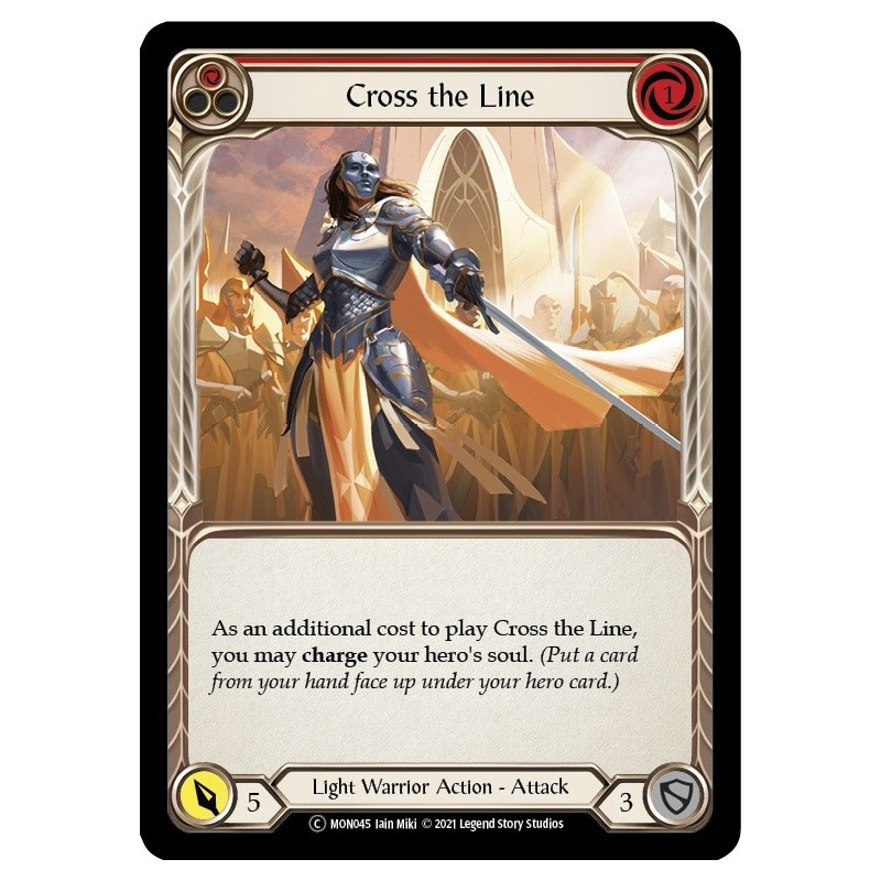 Cross the Line Red FOIL [U-MON045-RF]