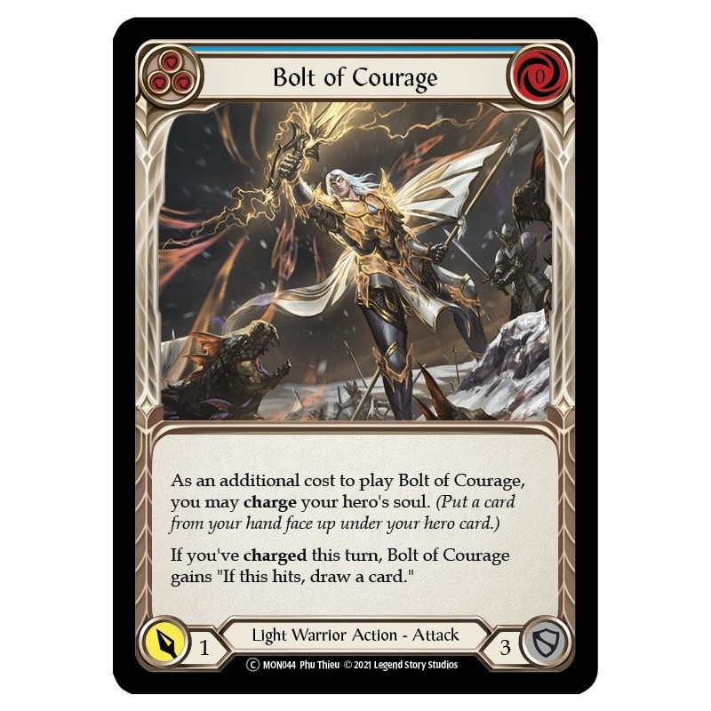Bolt of Courage Blue FOIL [U-MON044-RF]
