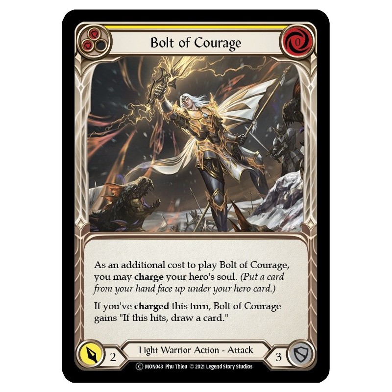 Bolt of Courage Yellow FOIL [U-MON043-RF]