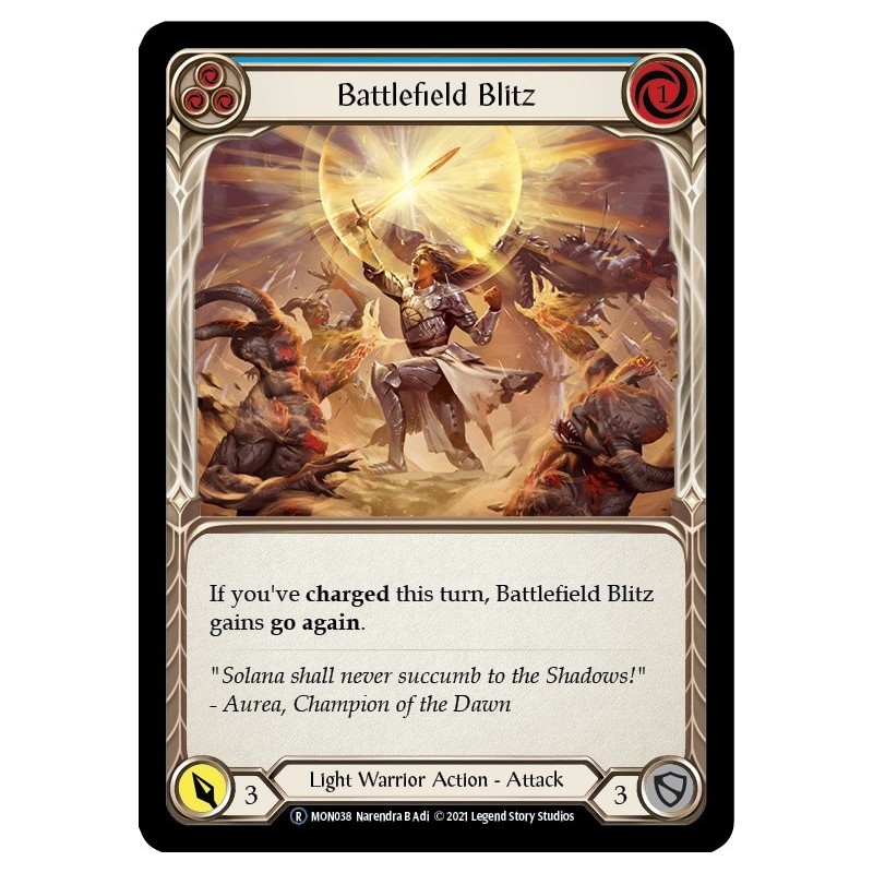 Battlefield Blitz Blue FOIL [U-MON038-RF]