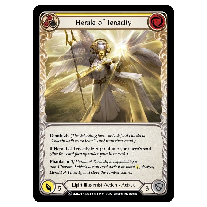 Herald of Tenacity Yellow FOIL [U-MON024-RF]