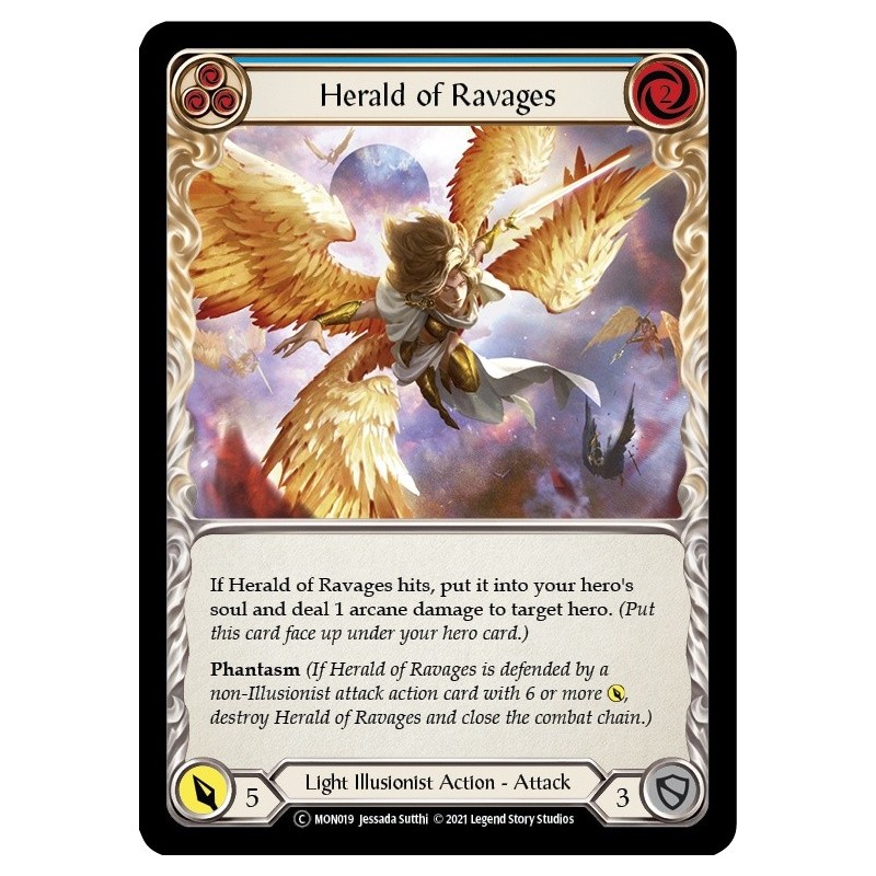 Herald of Ravages Blue FOIL [U-MON019-RF]