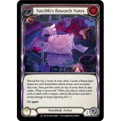 Sutcliffe's Research Notes Red [U-CRU154]